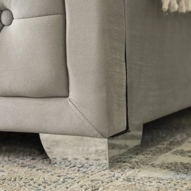 Ліжко EVAN Velvet Mebel Elite 140x200 см Сірий жива фотографія