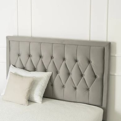Ліжко EVAN Velvet Mebel Elite 140x200 см Сірий жива фотографія