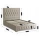 Ліжко EVAN Velvet Mebel Elite 140x200 см Сірий