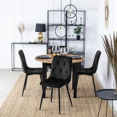 Стул ROBIN Velvet Mebel Elite, Черный реальная фотография