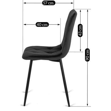 Стул ROBIN Velvet Mebel Elite, Черный реальная фотография