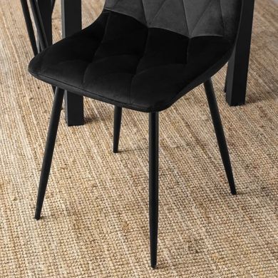 Стул ROBIN Velvet Mebel Elite, Черный реальная фотография