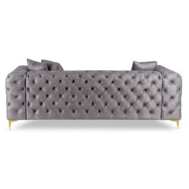 Трехместный диван SORRENTO 3S Mebel Elite Серый велюр