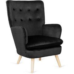 Кресло мягкое SANTOS Mebel Elite Velvet Черный