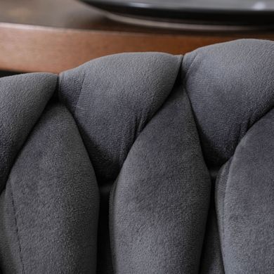 Стілець оксамитовий MEBEL ELITE ELENA Velvet Сірий жива фотографія