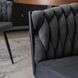 Стілець оксамитовий MEBEL ELITE ELENA Velvet Сірий