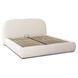 Ліжко ROSSO Mebel Elite 160x200 Cream Boucle з контейнером жива фотографія