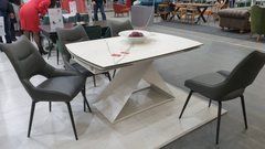 Стіл розкладний TML-820 VETRO 140x95 Білий жива фотографія