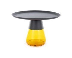 Столик журнальний TIFFANYA B Signal 70x70 Чорний / Помаранчевий жива фотографія