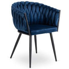 Стул бархатный MEBEL ELITE ELENA Velvet Синий реальная фотография