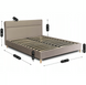 Мягкая кровать NICEA Velvet Mebel Elite 160x200 см Беж