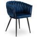 Стілець оксамитовий MEBEL ELITE ELENA Velvet Синій жива фотографія