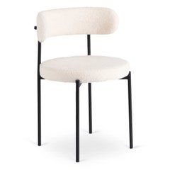 Стілець TULSA Mebel Elite Крем букле / чорний жива фотографія