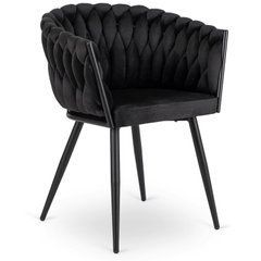 Стул бархатный MEBEL ELITE ELENA Velvet Черный реальная фотография