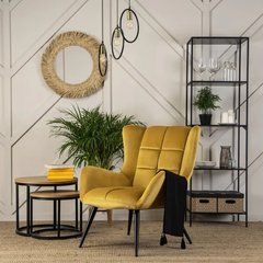Кресло мягкое VINCENT Mebel Elite Velvet Горчица