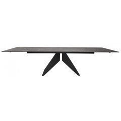 Стіл Обідній SAPPHIRE BLACK MARBLE Concepto 200(300)x100 Краміка Чорний Мат/ Чорний жива фотографія