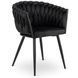 Стілець оксамитовий MEBEL ELITE ELENA Velvet Чорний жива фотографія