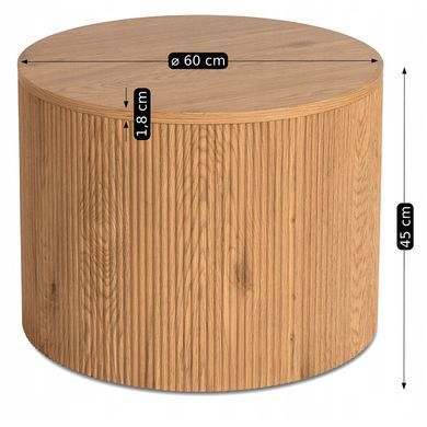 Журнальный столик CLOVER MEBEL ELITE 60x60 Дуб реальная фотография
