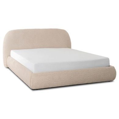 Ліжко з контейнером ROSSO Mebel Elite 160x200 Beige Boucle жива фотографія