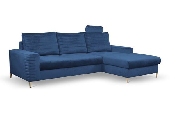 Диван угловой раскладной КОЛЛИН Велюто / COLLIN Velluto на ножках Perfect Home Польша
