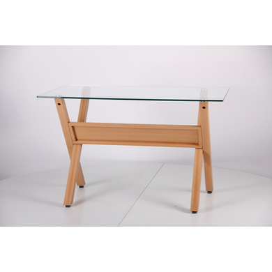 Стіл обідній Maple AMF 120X70 Dark Beech / Стекло Прозрачное жива фотографія