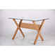 Стіл обідній Maple AMF 120X70 Dark Beech / Стекло Прозрачное