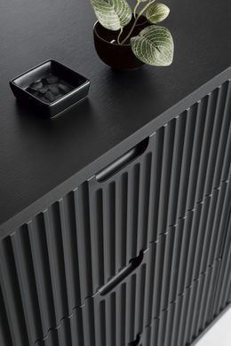 Стол туалетный Perfect Home Зова/Zova с 2 ящиками и золотыми ножками T103 Черный реальная фотография