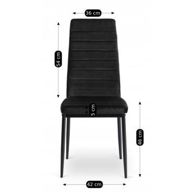 Стул NARIS Mebel Elite Черный/велюр реальная фотография