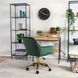 Компьютерное кресло MILAN Velvet Mebel Elite Зелёный / Золотой