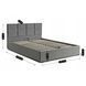 Ліжко оксамитове MEBEL ELITE MANDA Velvet 160x200 см Сірий
