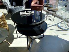 Журнальний столик ITALIA Signal 80x80 Чорний жива фотографія