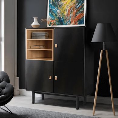 Комод MEBEL ELITE VEDDE Чорний жива фотографія