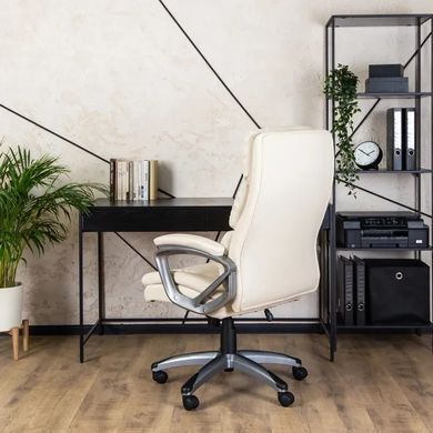 Стілець офісний STRATO Mebel Elite Екошкіра Кремовий жива фотографія