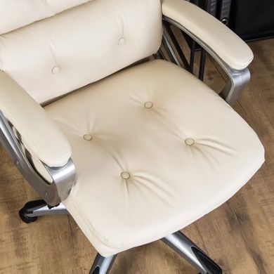 Стілець офісний STRATO Mebel Elite Екошкіра Кремовий жива фотографія