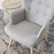 Кресло мягкое с подставкой для ног LOZANO 2 Mebel Elite Velvet ткань Серый