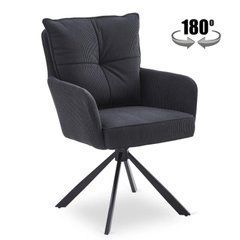 Поворотний стілець CITY Mebel Elite Чорний / вельвет жива фотографія