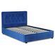 Кровать двуспальная бархатная MEBEL ELITE CROS Velvet 140x200 см Синий