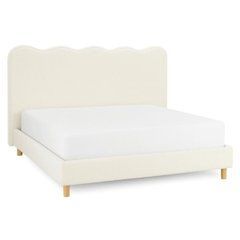 Ліжко IZMIR Mebel Elite 180x200 Boucle Cream жива фотографія