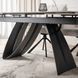 Розкладний стіл DEVON Mebel Elite 160(220)х90 білий мармур / чорний