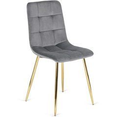 Стул YORK Velvet Mebel Elite Серый / Золотой реальная фотография