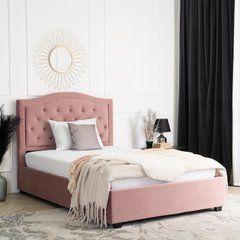 Ліжко оксамитове MEBEL ELITE APOLLO Velvet 120x200см Рожевий жива фотографія
