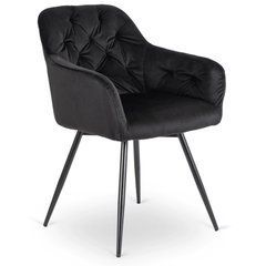 Стул поворотный бархатный MEBEL ELITE IDA Velvet Черный реальная фотография