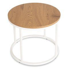 Журнальный столик ANN MEBEL ELITE 53x53 Дуб реальная фотография