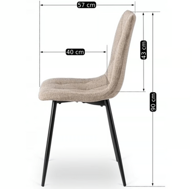 Стілець ROBIN 2 Mebel Elite, Бежевий жива фотографія