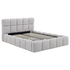 Ліжко з контейнером MURCJA Mebel Elite 140x200 Boucle Grey жива фотографія