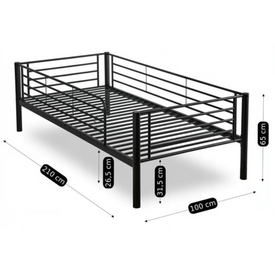Двухъярусная кровать MEBEL ELITE RODEZ 90x200 см Черный реальная фотография