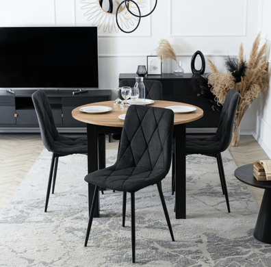 Стілець ROBIN 2 Velvet Mebel Elite, Чорний жива фотографія