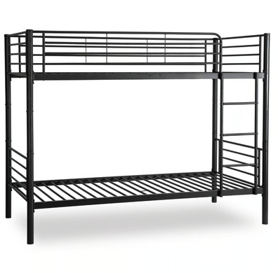 Двухъярусная кровать MEBEL ELITE RODEZ 90x200 см Черный реальная фотография