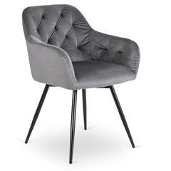 Стул поворотный бархатный MEBEL ELITE IDA Velvet Серый реальная фотография
