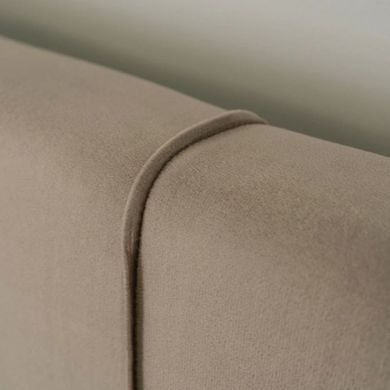 Ліжко TINGA Mebel Elite 160x200 Велюр Бежевий жива фотографія